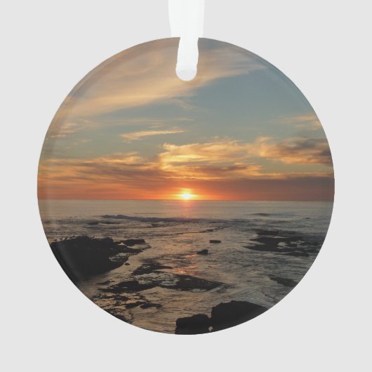 San Diego Sunset II California Seascape Ornament (achterkant)