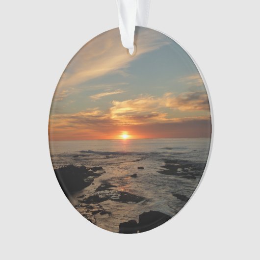 San Diego Sunset II California Seascape Ornament (voorkant)