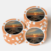 San Diego Sunset II California Seascape Poker Chips (Opstapeling)