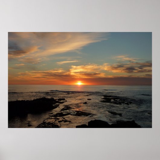 San Diego Sunset II California Seascape Poster (Voorkant)