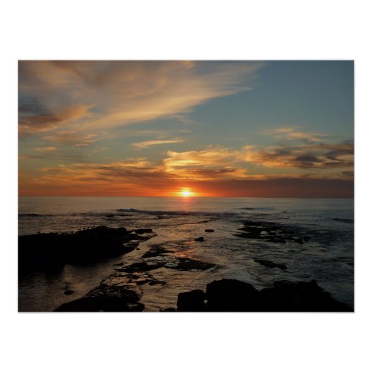 San Diego Sunset II California Seascape Poster (Voorkant)