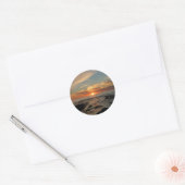 San Diego Sunset II California Seascape Ronde Sticker (Envelop)