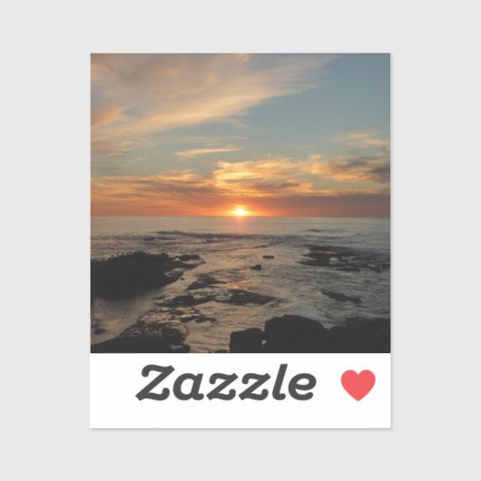 San Diego Sunset II California Seascape Sticker (Vel)