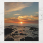 San Diego Sunset II California Seascape Wijn Etiket (Enkel label)