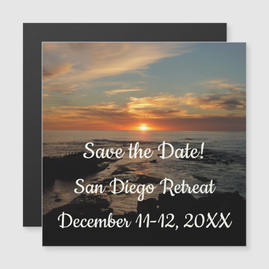 San Diego Sunset II Save the Date (Voorkant / Achterkant)