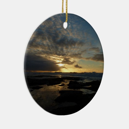 San Diego Sunset III Stunning California Landschap Keramisch Ornament (Rechts)