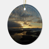 San Diego Sunset III Stunning California Landschap Keramisch Ornament (Links)