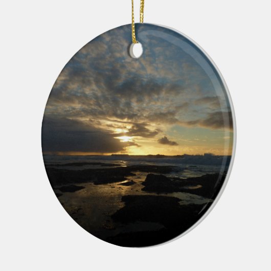 San Diego Sunset III Stunning California Landschap Keramisch Ornament (Links)