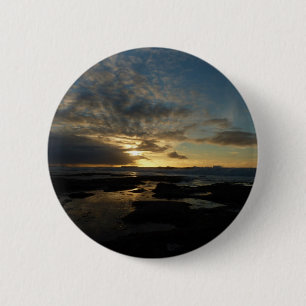 San Diego Sunset III Stunning California Landschap Ronde Button 5,7 Cm