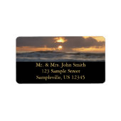 San Diego Sunset IV California Seascape Etiket (Voorkant)