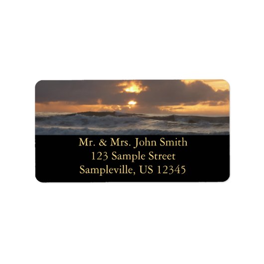 San Diego Sunset IV California Seascape Etiket (Voorkant)