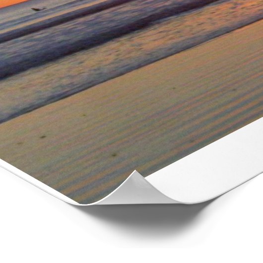 San Diego Sunset met Surfer Poster (Hoek)