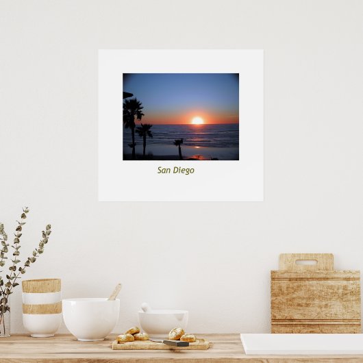 San Diego Sunset Poster (Keuken)