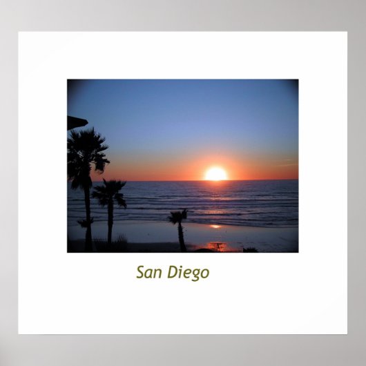 San Diego Sunset Poster (Voorkant)