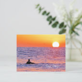 San Diego Sunset Swim Briefkaart (Staand voorkant)