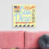 San Diego Surf Challenge 1986 Canvas Afdruk (Insitu (Woonkamer))