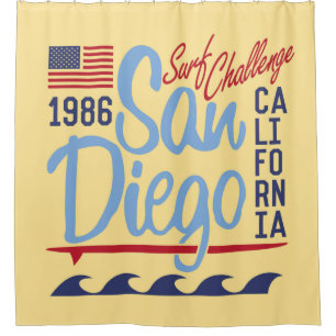 San Diego Surf Challenge 1986 Douchegordijn