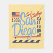 San Diego Surf Challenge 1986 Fleece Deken (Voorkant)