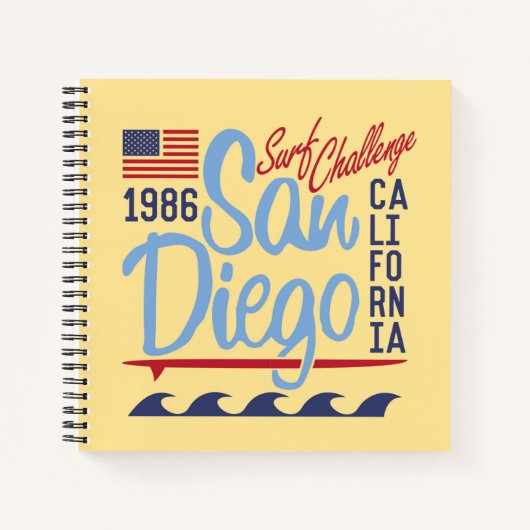 San Diego Surf Challenge 1986 Notitieboek (Voorkant)