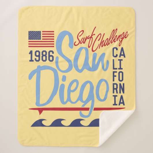 San Diego Surf Challenge 1986 Sherpa Deken (Voorkant)