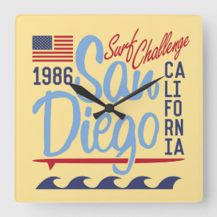 San Diego Surf Challenge 1986 Vierkante Klok
