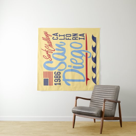 San Diego Surf Challenge 1986 Wandkleed (In situ)