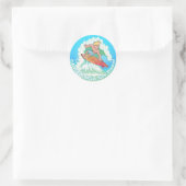 San Diego Surfer Ronde Sticker (Tas)