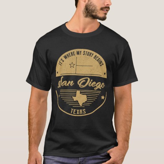 San Diego Texas, waar mijn verhaal begint T-shirt (Voorkant)