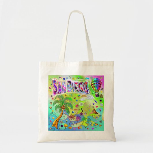 San Diego Tijdloze Melodie Canvas tas (Voorkant)