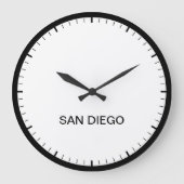 San Diego Time Zone Newsroom Style-klok Grote Klok (Voorkant)