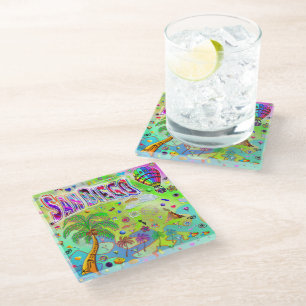 San Diego Timeless Melody Coaster Glazen Onderzetter