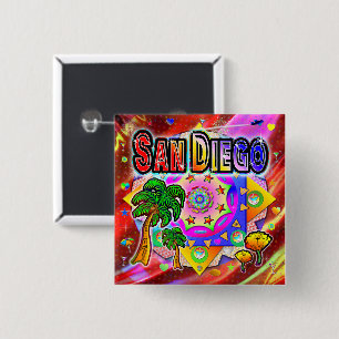 San Diego Tropische Vrienden Button