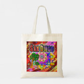 San Diego Tropische Vrienden Canvas tas (Achterkant)