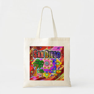 San Diego Tropische Vrienden Canvas tas