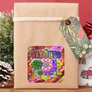 San Diego Tropische Vrienden Sticker