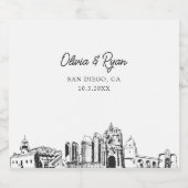 San Diego Trouw Champagne Etiket (Enkel label)