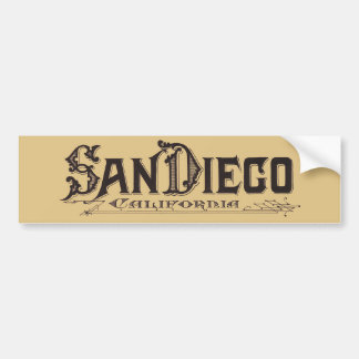 San Diego  Typeface Bumpersticker