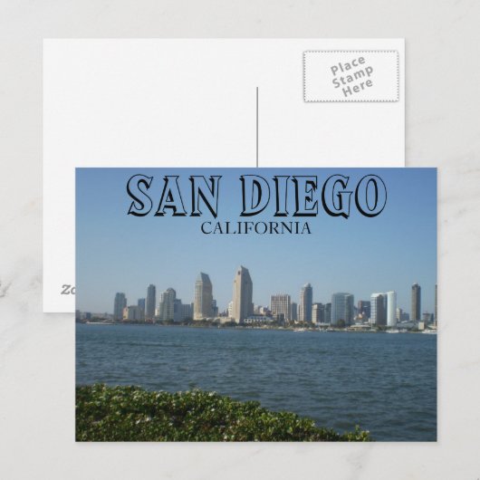 San Diego - Uitzicht van het centrum van Coronado Briefkaart (Voorkant / Achterkant)