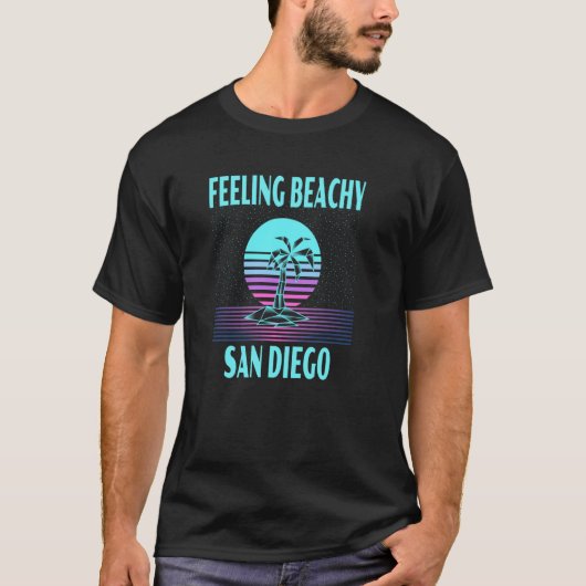 San Diego Vacation Cool Palm Tree T-shirt (Voorkant)