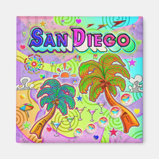 San Diego Vacation Doel Magnet (Voorkant)