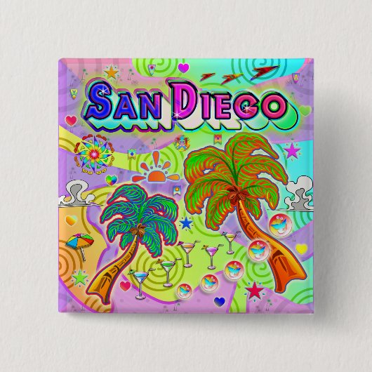 San Diego Vacation Target Button (Voorkant)