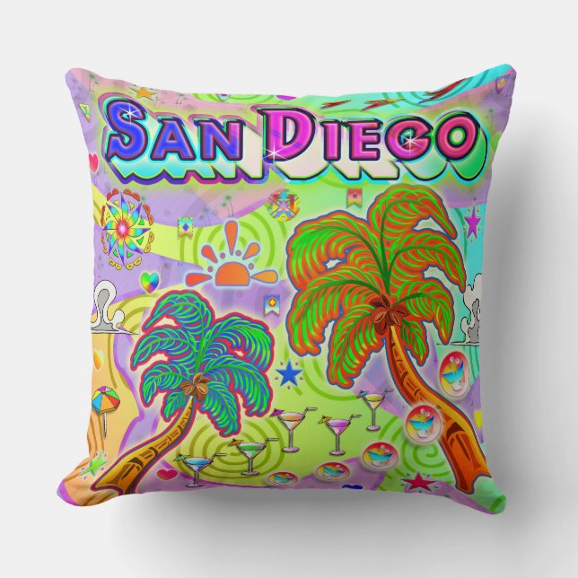 San Diego Vacation Target Pillow Kussen (Voorkant)