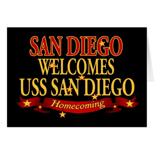 San Diego verwelkomt USS San Diego (Voorkant Horizontaal)