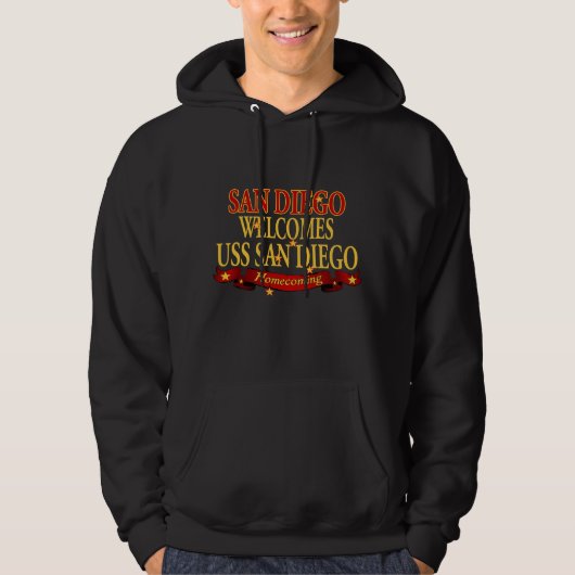 San Diego verwelkomt USS San Diego Hoodie (Voorkant)