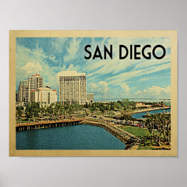 San Diego Vintage Travel Poster