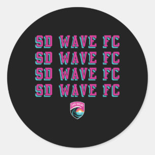 San Diego Wave FC Team Herhaal San Diego Voetbal Ronde Sticker