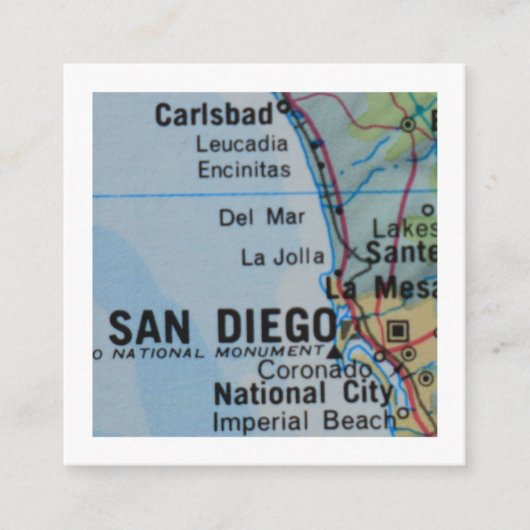 San Diego We hebben een nieuw adres Kaart verplaat (Voorkant)