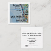 San Diego We hebben een nieuw adres Kaart verplaat (Voorkant / Achterkant)