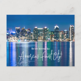 San Diego We hebben verhuisde aankondiging Briefkaart
