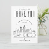 San Diego Wedding | Bedankt + fotokaart Kaart (Staand voorkant)